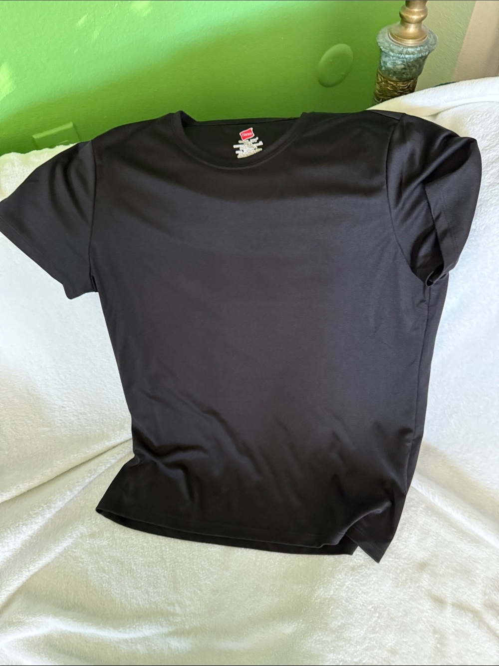 Hanes Black Women's Short Sleeve Crew Tee